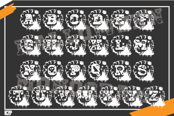 Halloween Monogram Font - Preview 1