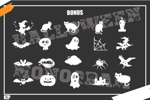Halloween Monogram Font - Preview 4