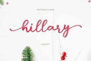 Lettering Hillary Hillary Script Font by Stellar Studio · Creative Fabrica