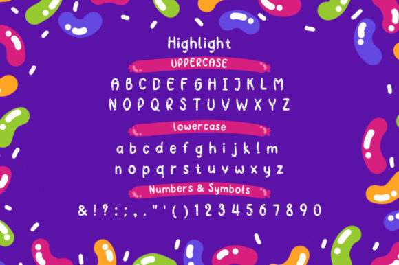 Jelly Sticks Font PNG with transparent background - Preview 2