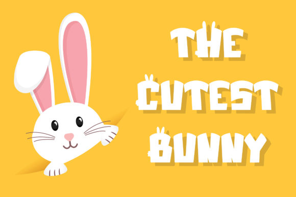 Jumpy Bunny Font PNG with transparent background - Preview 3