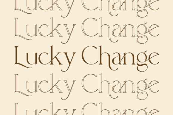 Lucky Change Font PNG with transparent background - Preview 4