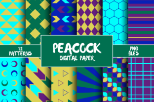 Peacock Pattern Digital Paper Graphic by atlasart · Creative Fabrica