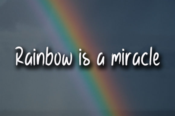 Rainbow Love Font PNG with transparent background - Preview 3