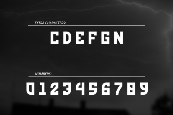 Red Storm Font PNG with transparent background - Preview 2