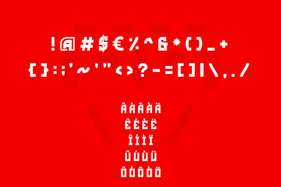 Red Storm Font PNG with transparent background - Preview 3