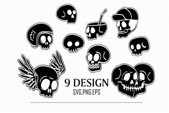 Skull Head Bundle Graphics