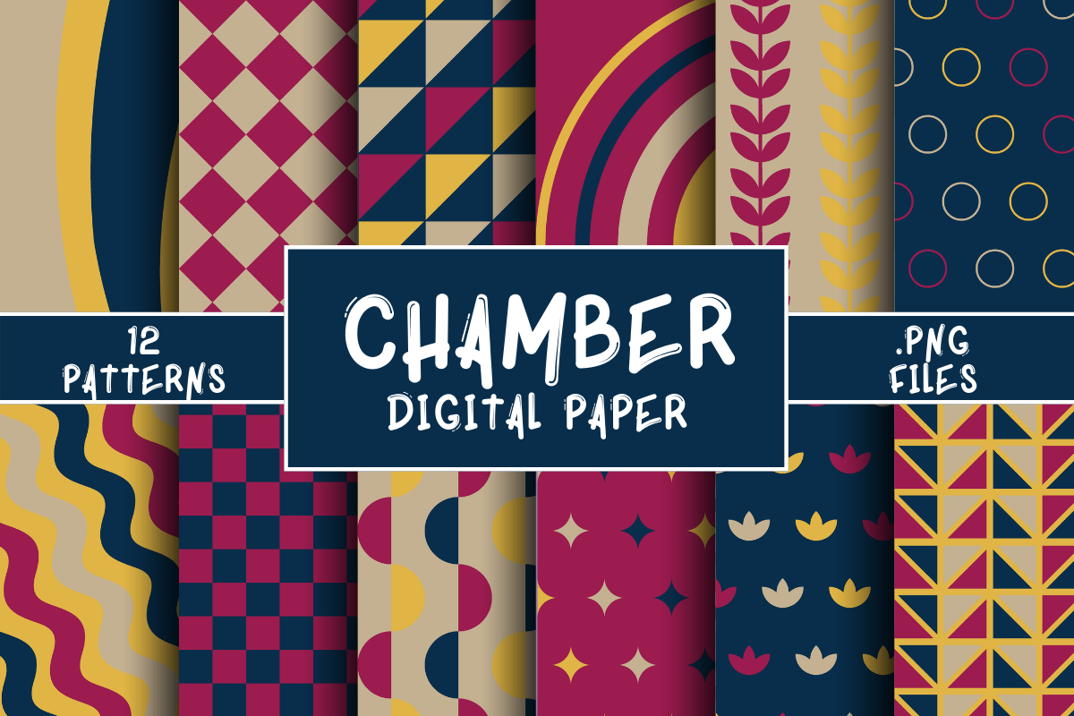 Chamber Pattern Digital Paper Graphic by atlasart · Creative Fabrica