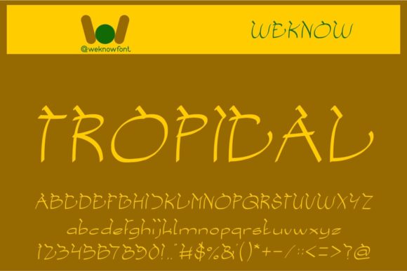 Cobra and Coconut Tree Font - Preview 4