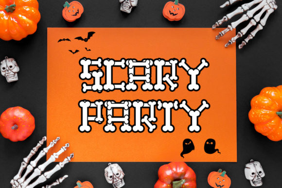 Hallo Skull Font PNG with transparent background - Preview 2