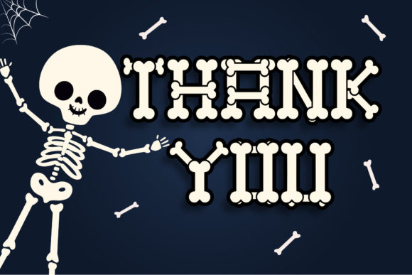 Hallo Skull Font PNG with transparent background - Preview 6