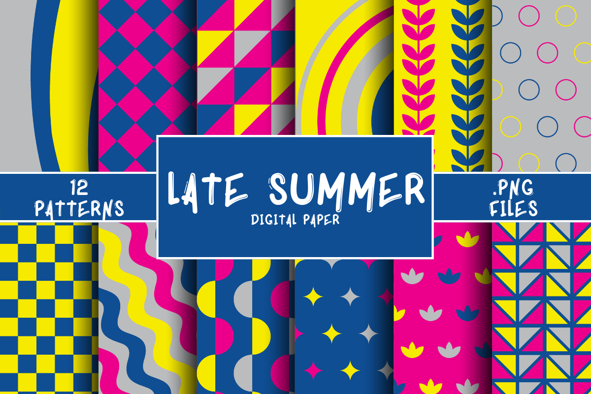 Late Summer Pattern Digital Paper Graphic by atlasart · Creative Fabrica