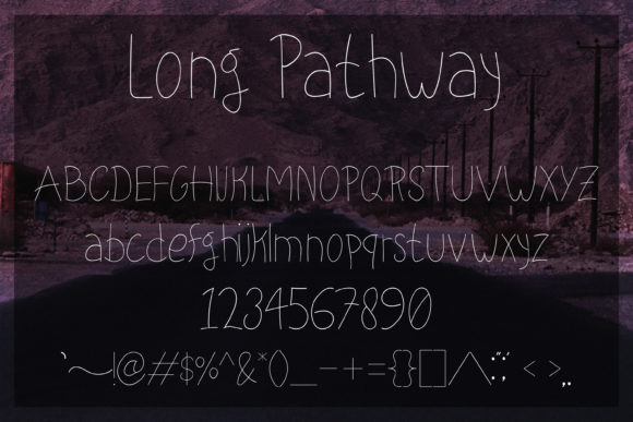 Long Pathway Font PNG with transparent background - Preview 4