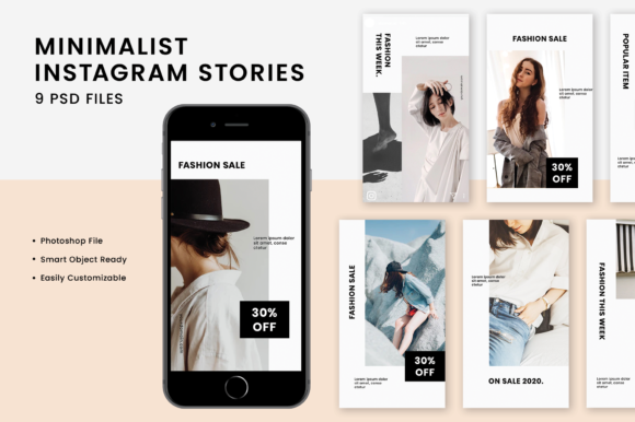 Minimalist Instagram Stories Template Graphics
