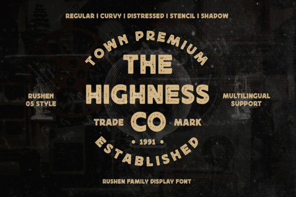 Rushen Font PNG with transparent background - Preview 2