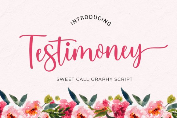 Testimoney Script & Handwritten Font By Stellar Studio