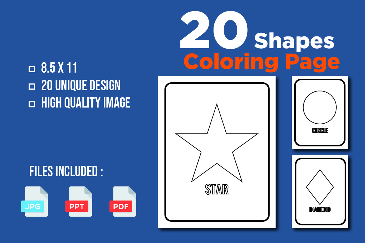 20 Basic Shapes Coloring Pages