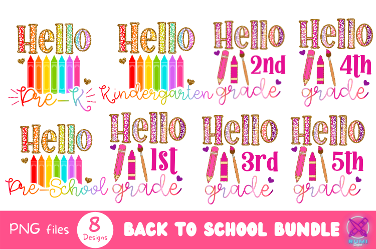 Back to School Sublimation Bundle Graphic by Rumi Design · Creative Fabrica