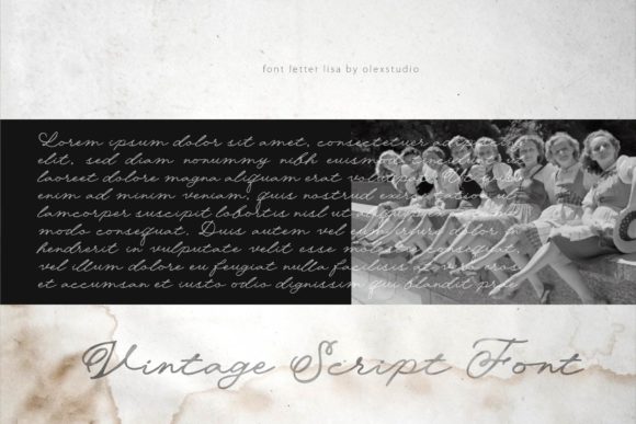 Letter Lisa Font PNG with transparent background - Preview 2