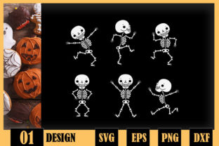 Dancing Skeletons Funny Halloween Graphic by Skinite · Creative Fabrica