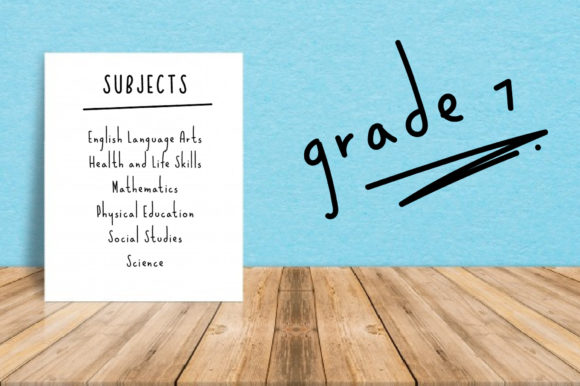 Grade 7 Font - Preview 1