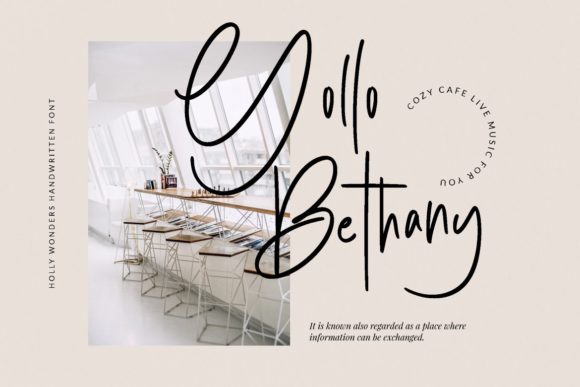 Holly Wonders Font PNG with transparent background - Preview 1