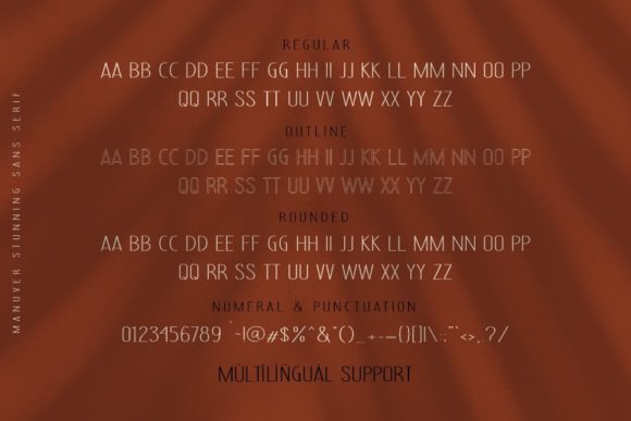 Manuver Font PNG with transparent background - Preview 1