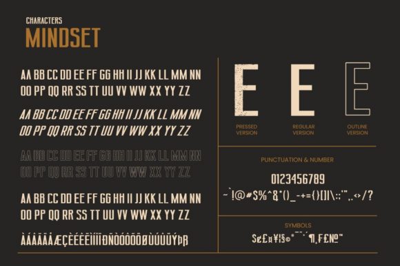 Mindset Font PNG with transparent background - Preview 1