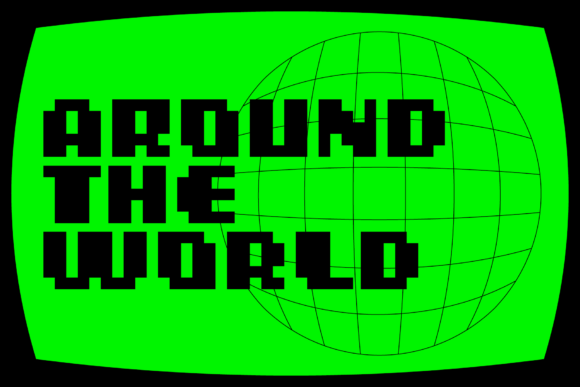 MultiType Pixel Display Bold Font PNG with transparent background - Preview 5