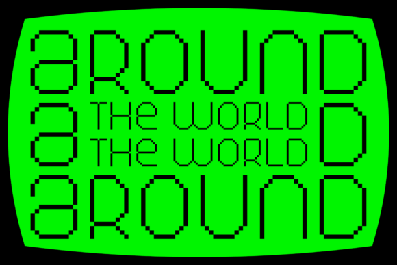 MultiType Pixel Narrow Thin Font PNG with transparent background - Preview 5