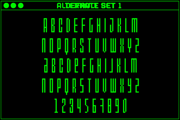 MultiType Pixel Slim Font PNG with transparent background - Preview 2