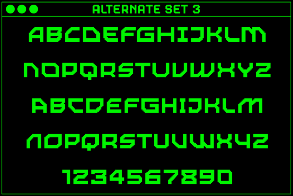 MultiType Pixel Wide Font PNG with transparent background - Preview 4