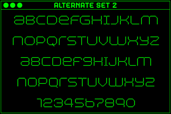 MultiType Pixel Wide Thin Font PNG with transparent background - Preview 3