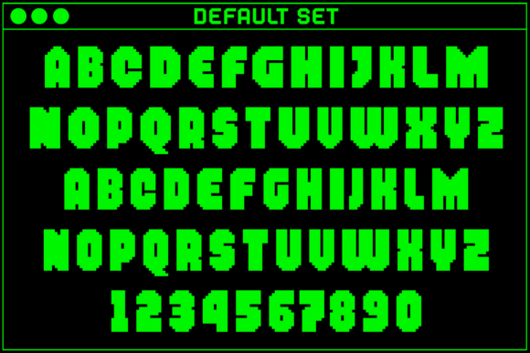 MultyType Pixel Narrow Bold Font PNG with transparent background - Preview 1