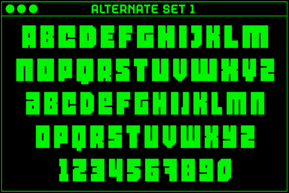 MultyType Pixel Narrow Bold Font PNG with transparent background - Preview 2