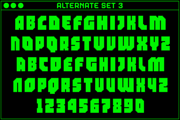 MultyType Pixel Narrow Bold Font PNG with transparent background - Preview 4