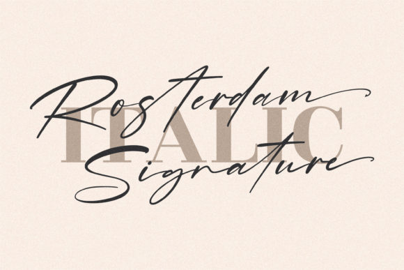 Rosterdam Signature Font PNG with transparent background - Preview 1