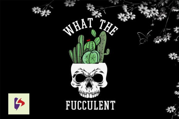 What the Fucculent Cactus Skull Graphic by Skinite  Creative Fabrica