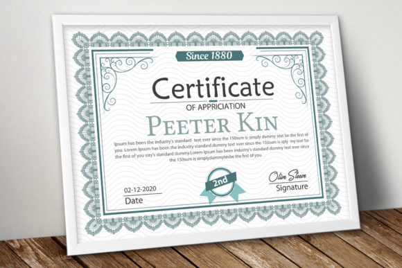 Certificate Word Template Graphic by Leza Sam · Creative Fabrica