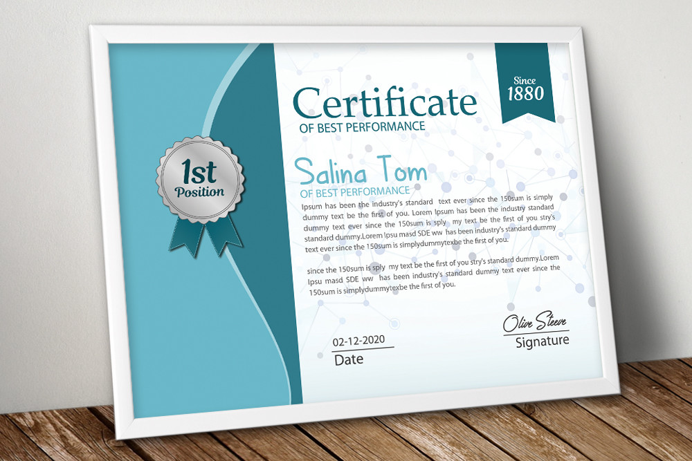 Diploma & Certificate Template Graphic by Leza Sam · Creative Fabrica