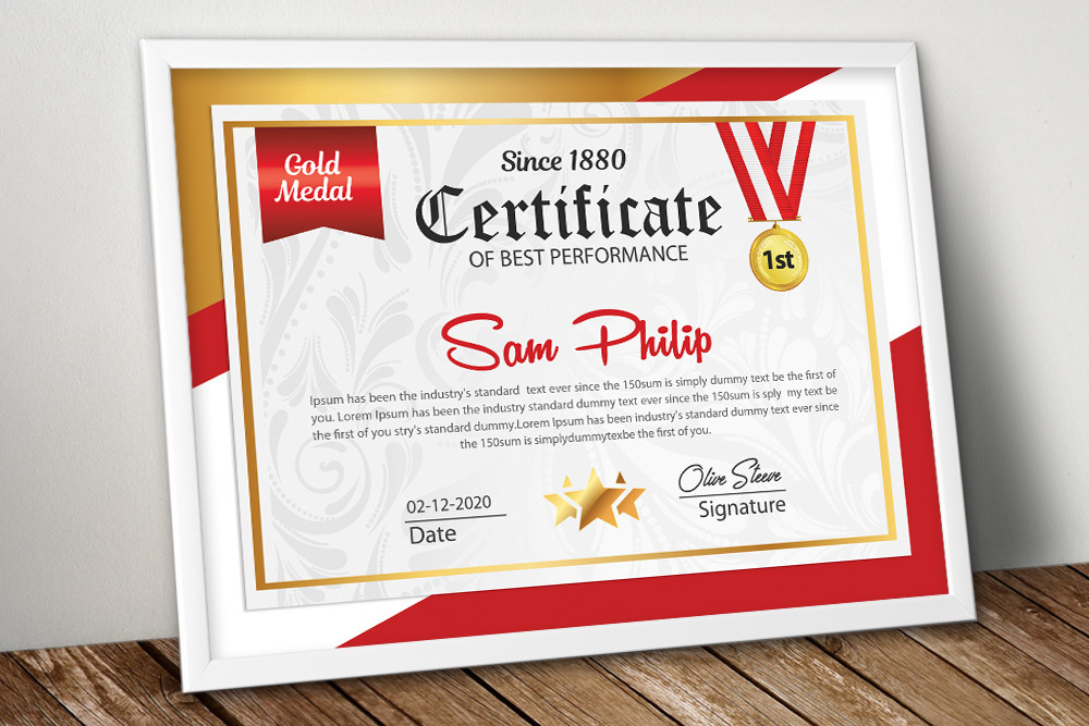 Professional Certificate Psd Graphic by Leza Sam · Creative Fabrica