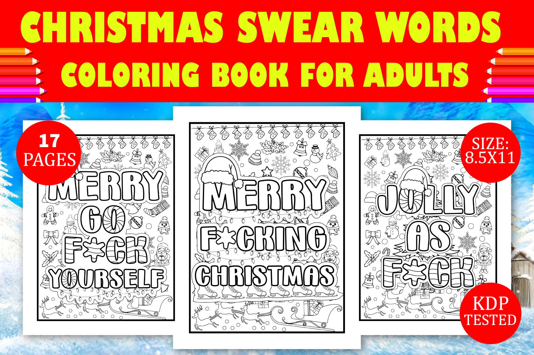 Christmas Swear Word Coloring Book