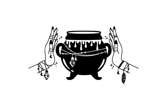 Witch Hand with Cauldron