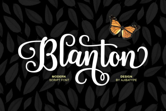 Blanton Script bold wedding font on a wooden welcome sign hanger.