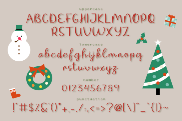 Christmas Goodwill Font PNG with transparent background - Preview 1