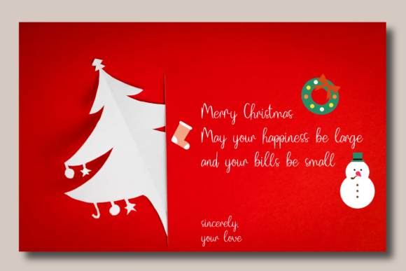 Christmas Goodwill Font PNG with transparent background - Preview 4