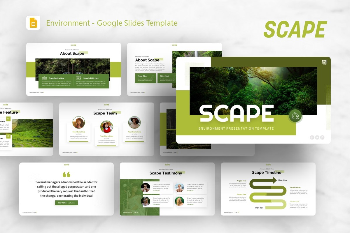 Google Slides Template - Scape Graphic by SlideThrive · Creative Fabrica