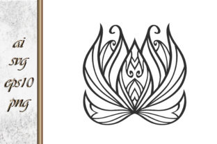 Lotus Flower Clipart Coloring Page Book Graphic by IrynaShancheva ...