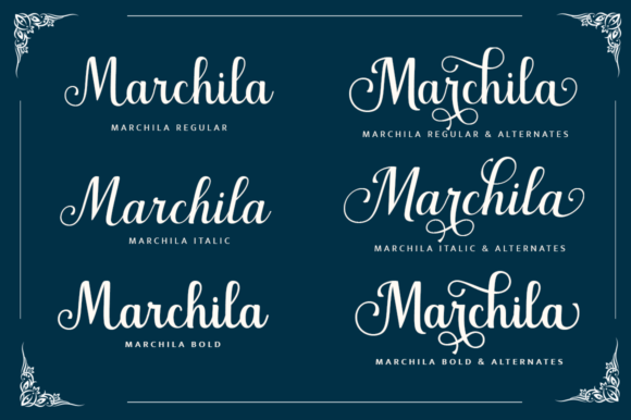Marchila Font PNG with transparent background - Preview 3