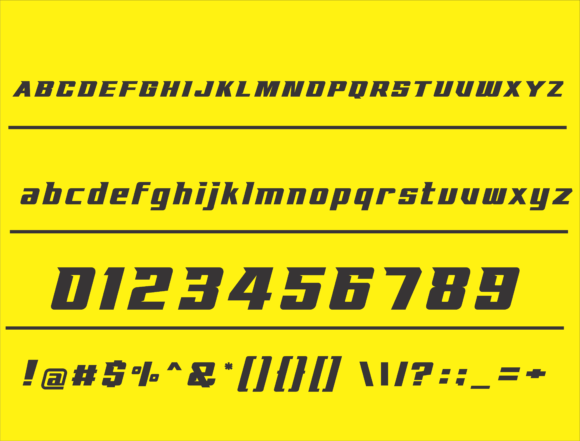 Pro Circuit Font PNG with transparent background - Preview 1